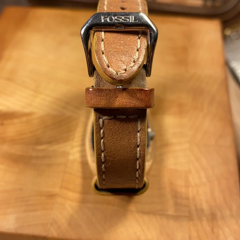 Fossil ES9733 original leather band watch 10meters